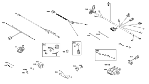 Controls Group Diagram and Parts List for 38E347-0018-G1 200000 - 399999 Briggs and Stratton Engine